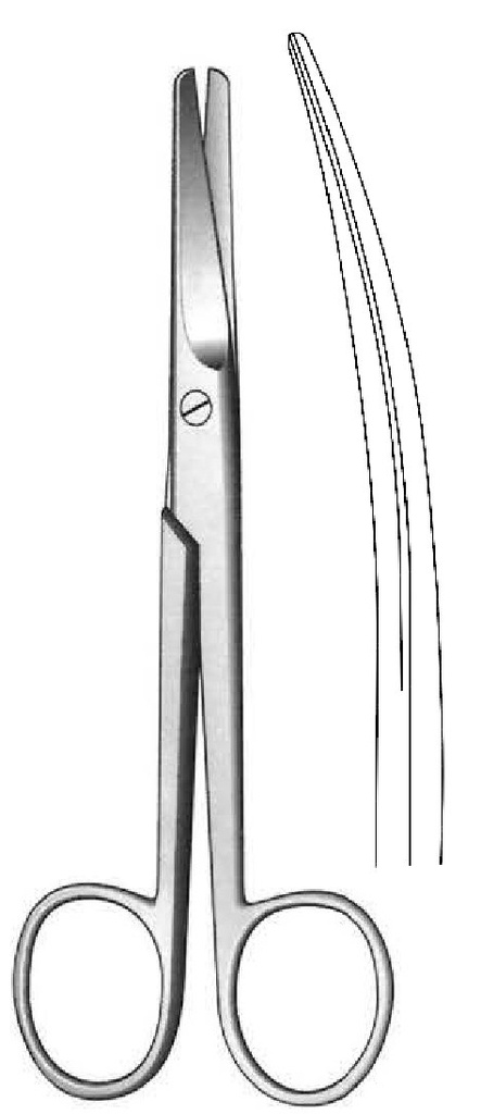 Tijera para disección Mayo premium, curva - longitud = 14 cm / 5-3/4"