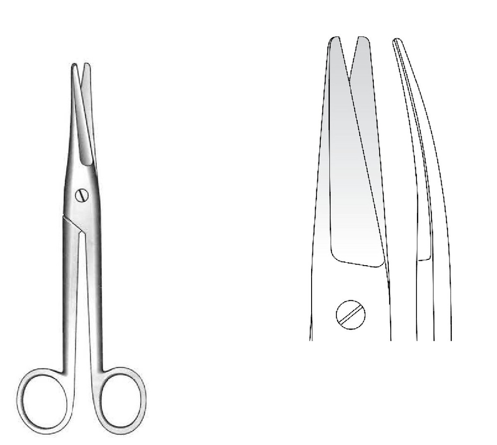 Tijera para disección Mayo-Noble premium, curva - longitud = 17 cm / 6-3/4"
