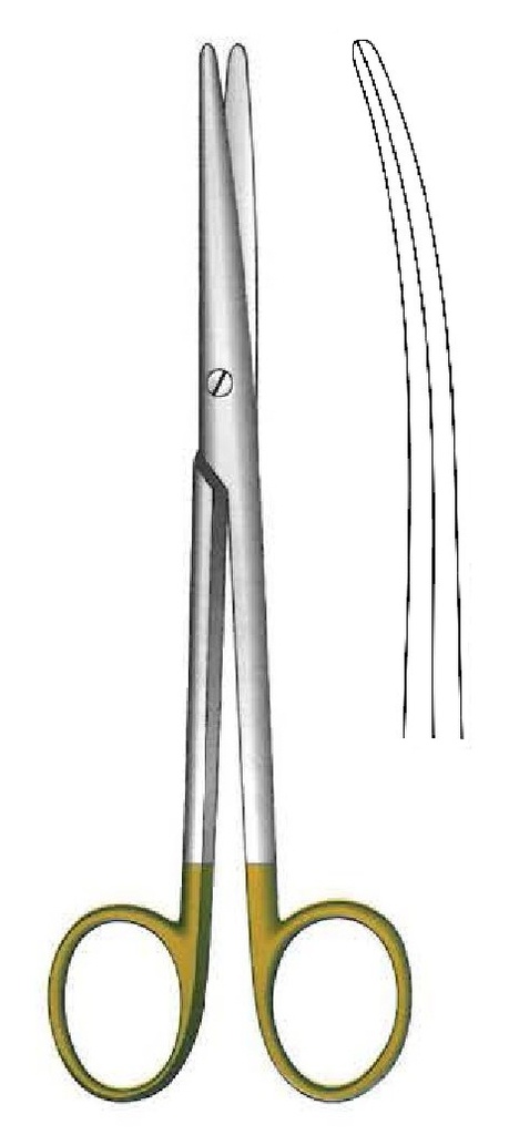 Tijera Lexer premium, curva, TC Gold - longitud = 16 cm / 6-1/2"