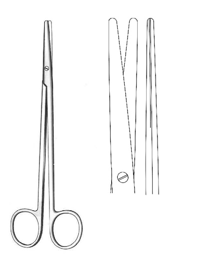 [IU-02472P] Premium Metzenbaum Dissecting Scissors, blunt, straight - length = 18 cm / 7"