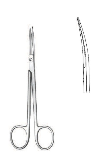 [IU-02730P] Premium Sanvenero dissection scissors, curve