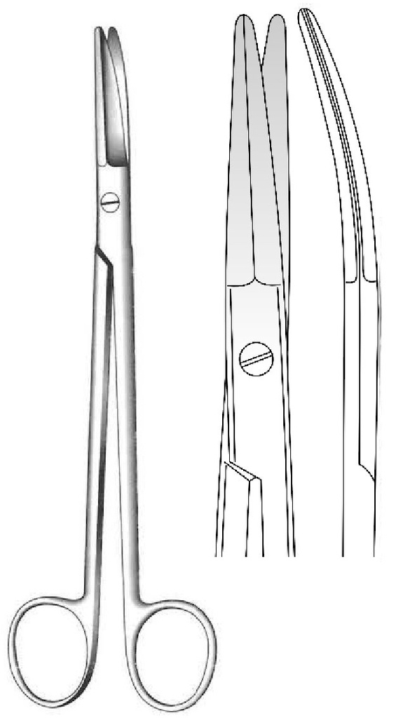 Boettcher Premium Tonsil Scissors - length = 18 cm / 7"