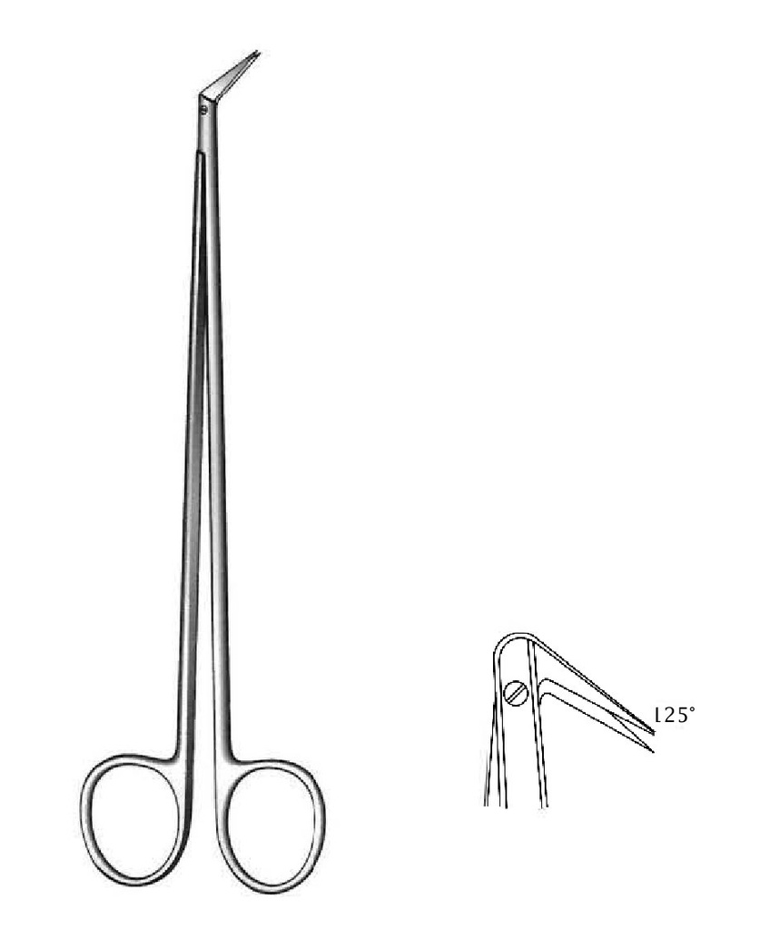 Dietrich Premium Vascular scissors, angle = 125 ° - length = 17 cm / 6-3 / 4 "
