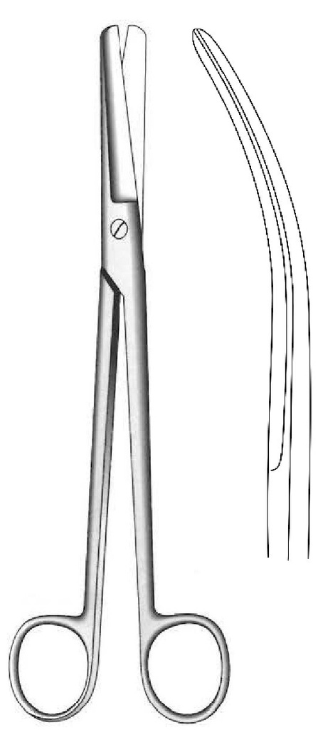 Sims Premium uterine scissors, curve, unsuccessful - length = 20 cm / 8 "