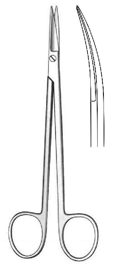 Tijera para disección Kelly premium, curva - longitud = 18 cm / 7"