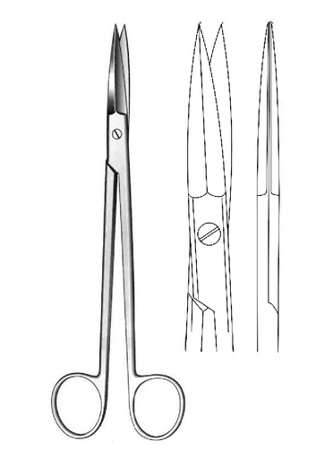 [IU-02690P] Tijera para cartílago McIndoe premium, recta