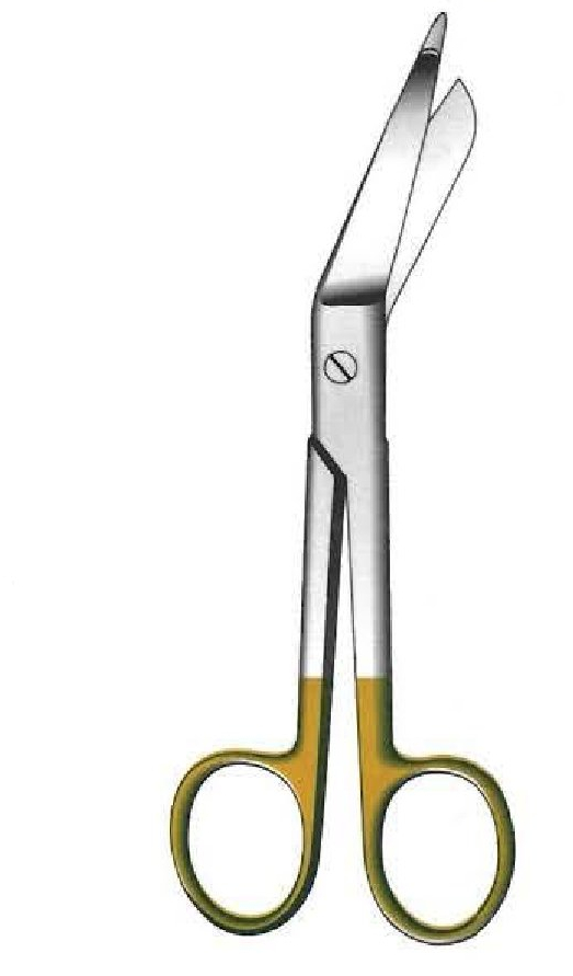 Tijera para vendaje Lister premium, TC Gold - longitud = 18 cm / 7"
