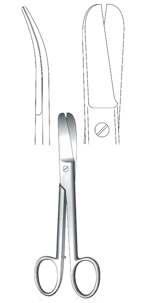 Tijera para vendaje Lorenz premium, curvada