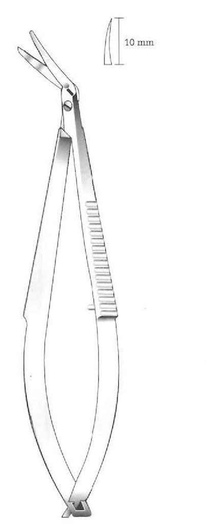 Tijera corneal Castroviejo, longitud valva = 10 mm, derecha - longitud = 11 cm / 4-1/2&quot;