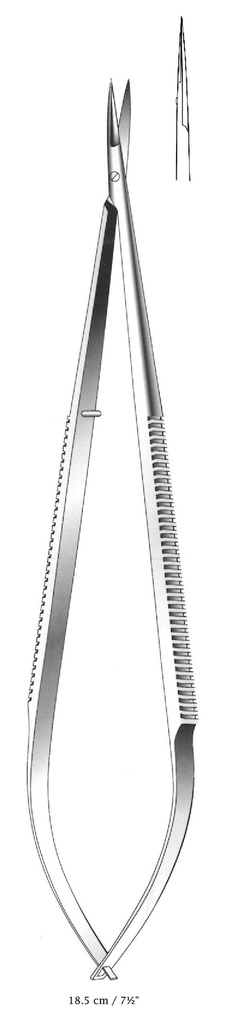 Micro tijera premium, recta - longitud = 18.5 cm / 7-1/2"