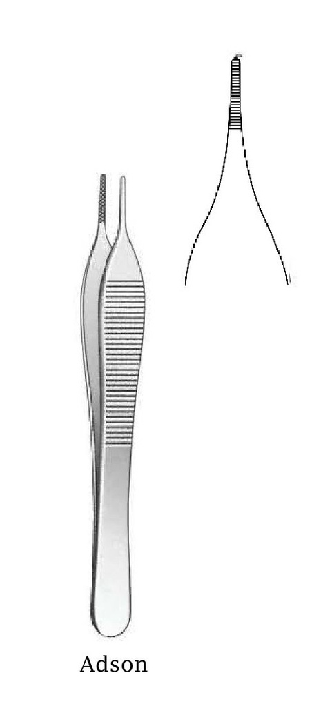 Adson Premium dissection clamp - length = 12 cm / 4-3 / 4 "