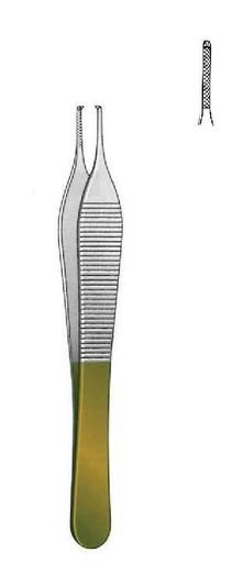 [IU-08202P] Micro Class for Dissect Adson Premium, teeth = 1: 2, TC Gold - Length = 12 cm / 4-3 / 4 "