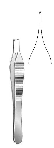 [IU-00464P] Adson Premium tissue clamp - length = 12 cm / 4-3 / 4 ", teeth = 1: 2