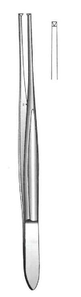 Pinza para disección Cushing premium, recta, dientes = 1:2 - longitud = 17 cm / 6-3/4"