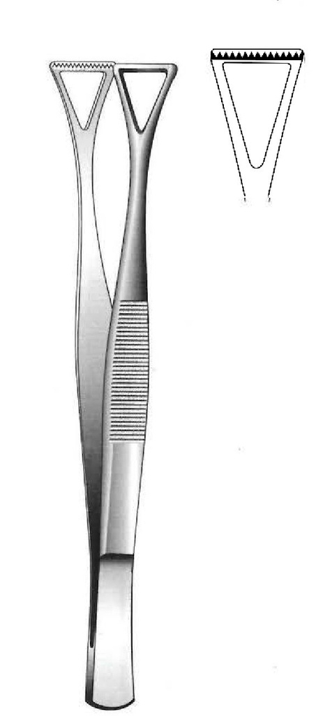 Premium collin -duval dissection clamp, wide = 14 mm - length = 20 cm / 8 "