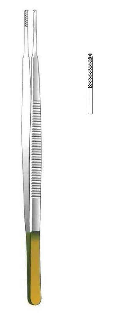 Pinza para disección Gerald premium, dentado = 0.2 mm, TC Gold - longitud = 17 cm / 6-3/4"