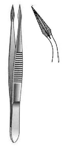 [IU-00525P] Pinza para astillas Hunter premium, curvada - longitud = 10.5 cm / 4-1/4"