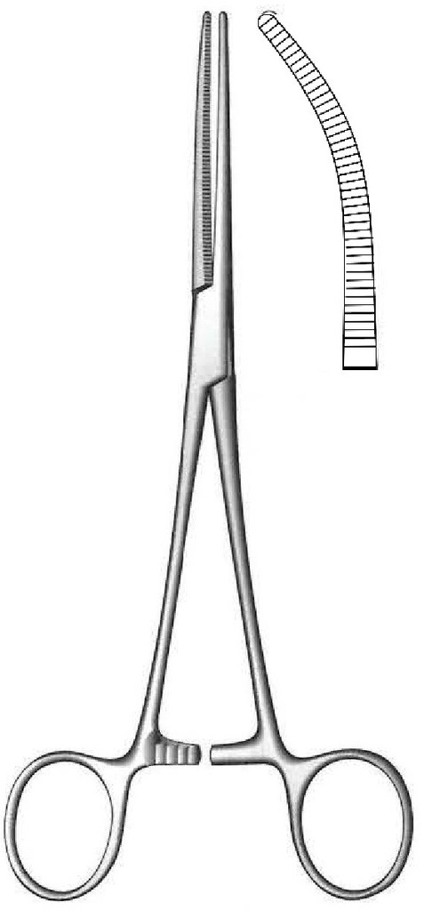 Pinza para arteria de Rochester-Pean premium, curva - longitud = 20 cm / 8"