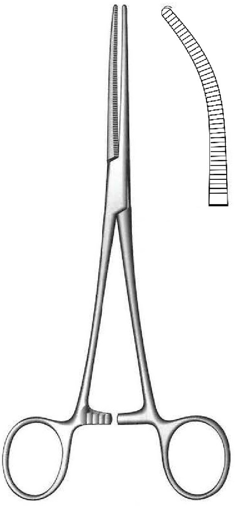 Rochester-Pean Premium artery clamp, curve-length = 24 cm / 9-1 / 2 "