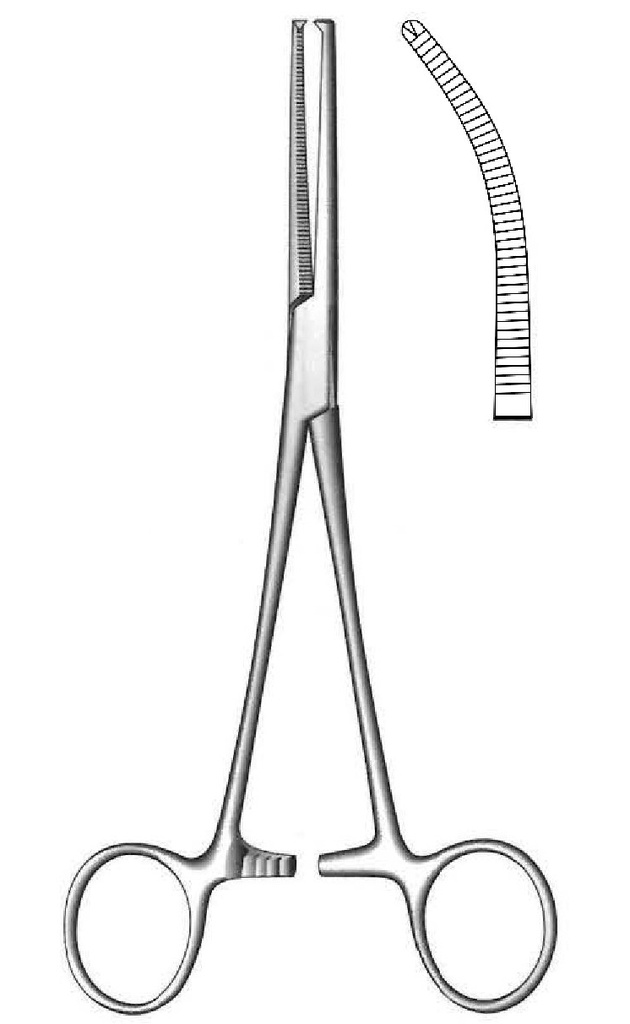 Pinza para arteria de Rochester-Ochsner premium, curva - longitud = 20 cm / 8"