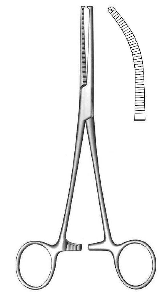 Rochester -chsner Premium artery clamp, curve-length = 22 cm / 8-3 / 4 "