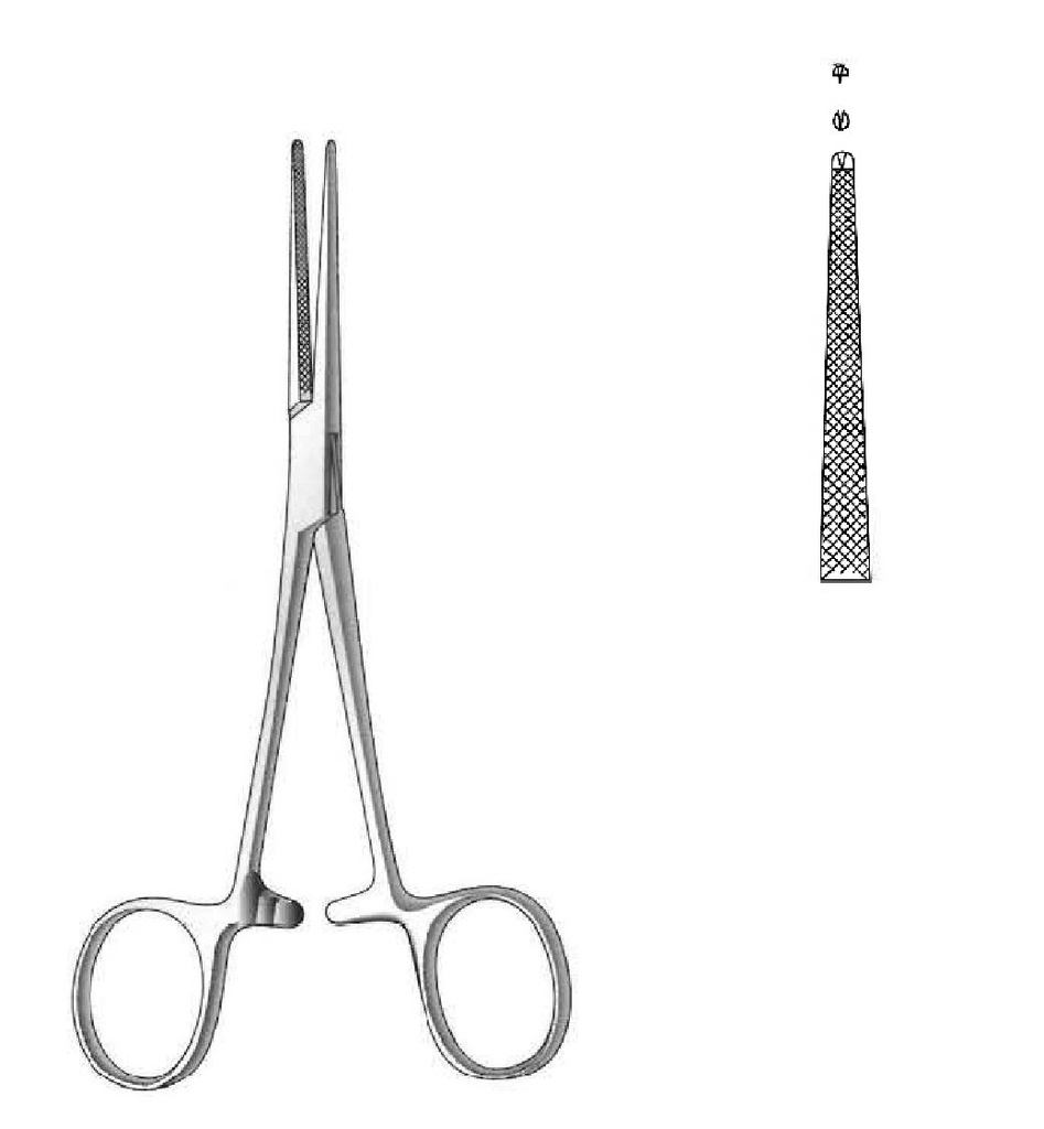 Pinza para arteria Dixon-Lovelace premium, recta, dientes 1:2 - longitud = 16 cm / 6-1/4&quot;