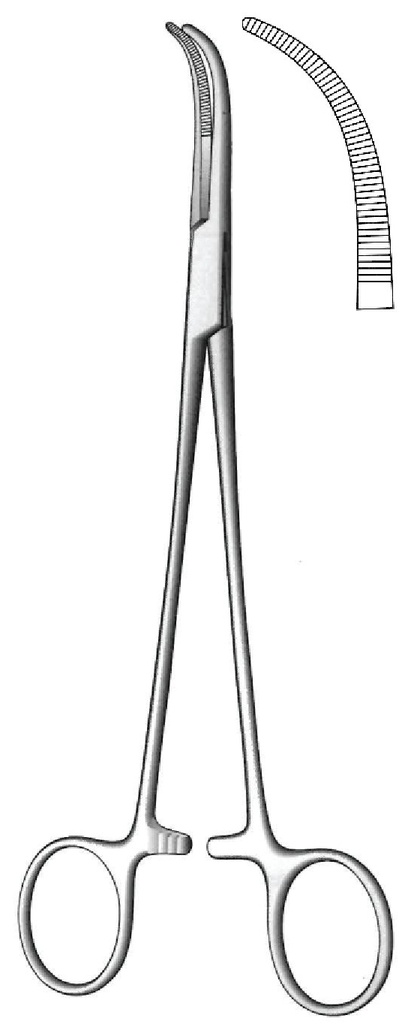 Overholt-Geissendorfer Premium dissection and ligation clamp, Figure 1-Length = 21 cm / 8-1 / 4 "