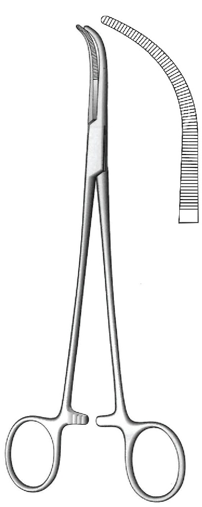 Overholt-Geissendorfer Premium dissection and ligation clamp, Figure 3-Length = 21 cm / 8-1 / 4 "