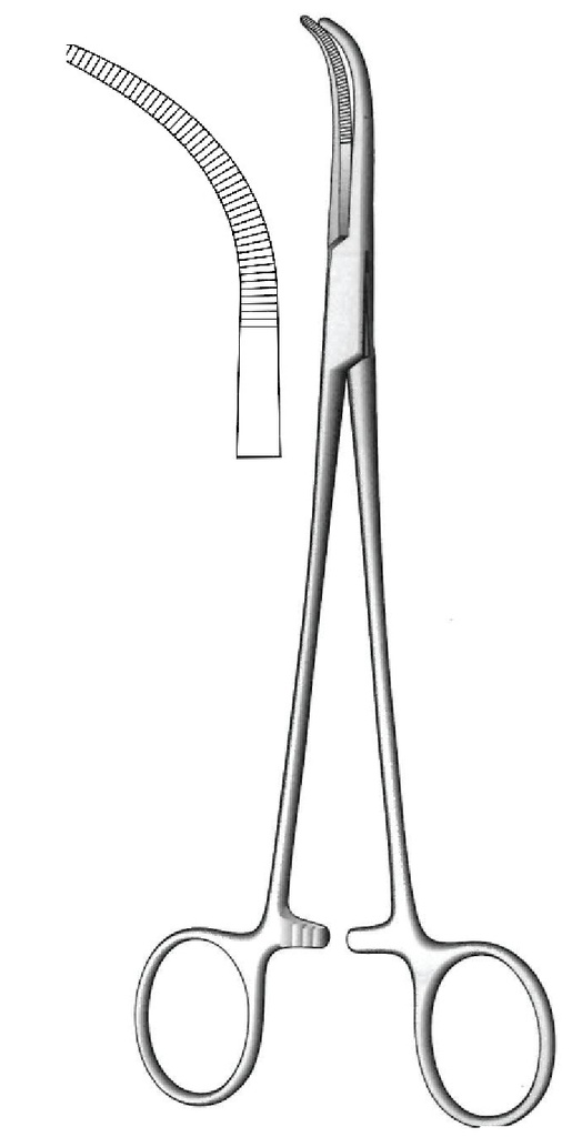 Overholt-Geissendorfer Premium dissection and ligation clamp, Figure 4-Length = 21 cm / 8-1 / 4 "