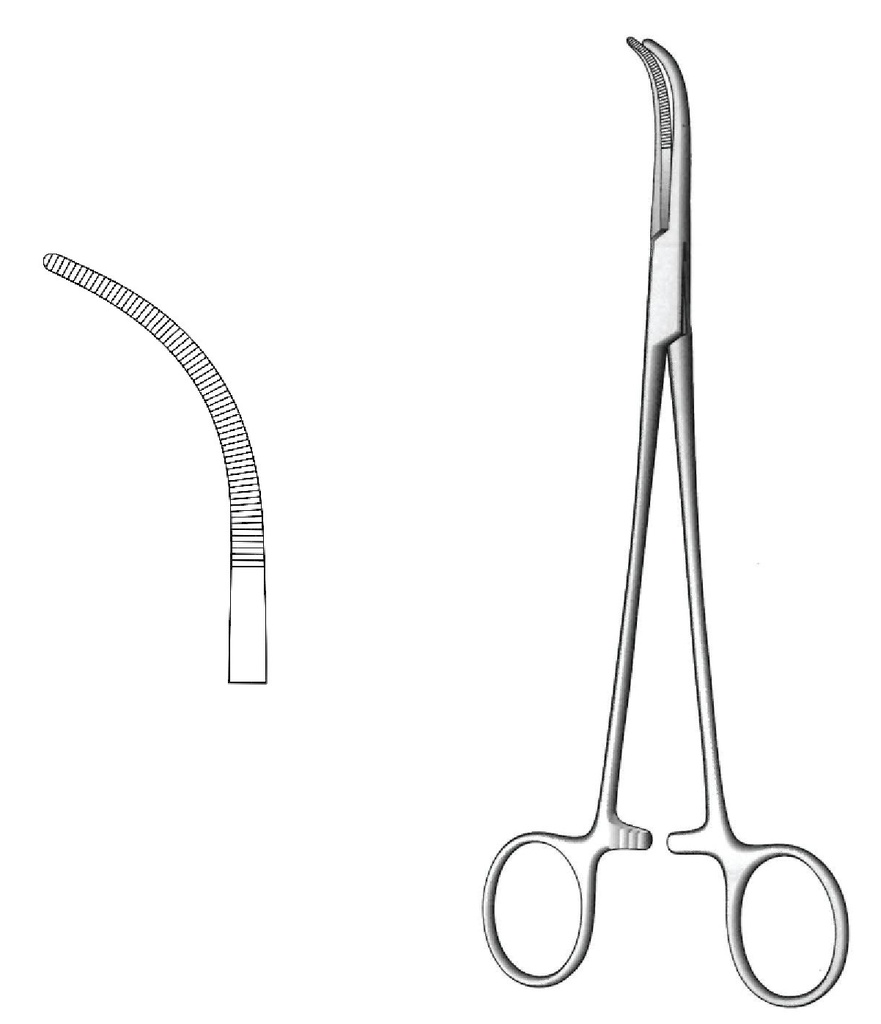Overholt-Geissendorfer Premium dissection and ligation clamp, Figure 5-Length = 21 cm / 8-1 / 4 "