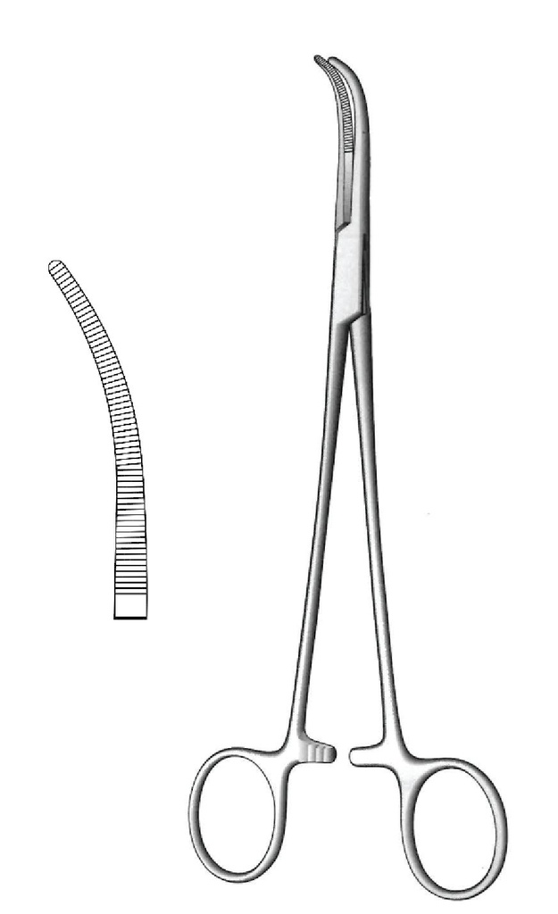 Overholt-Geissendorfer Premium dissection and ligation clamp, Figure 6-Length = 21 cm / 8-1 / 4 "
