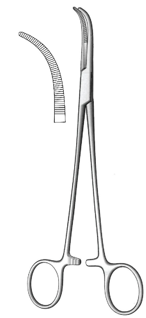 Pinza para disección y ligadura Overholt-Geissendorfer premium, figura 1 - longitud = 27 cm / 10-3/4&quot;