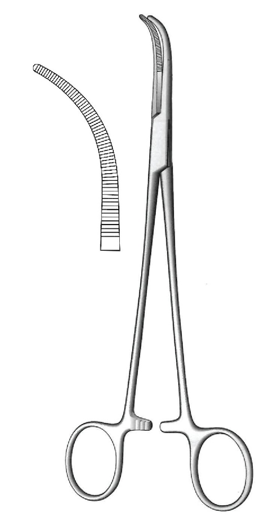 Overholt-Geissendorfer Premium dissection and ligation clamp, Figure 2-Length = 27 cm / 10-3 / 4 "