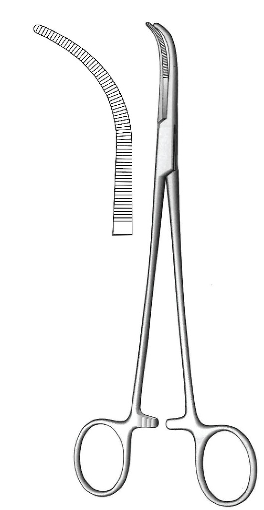 Overholt-Geissendorfer Premium dissection and ligation clamp, Figure 3-Length = 27 cm / 10-3 / 4 "