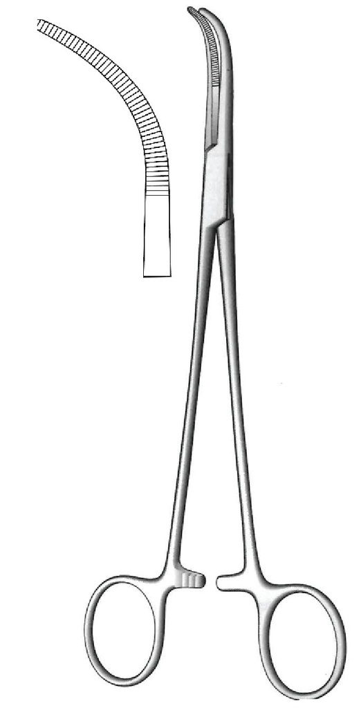 Overholt-Geissendorfer Premium dissection and ligation clamp, Figure 4-Length = 27 cm / 10-3 / 4 "