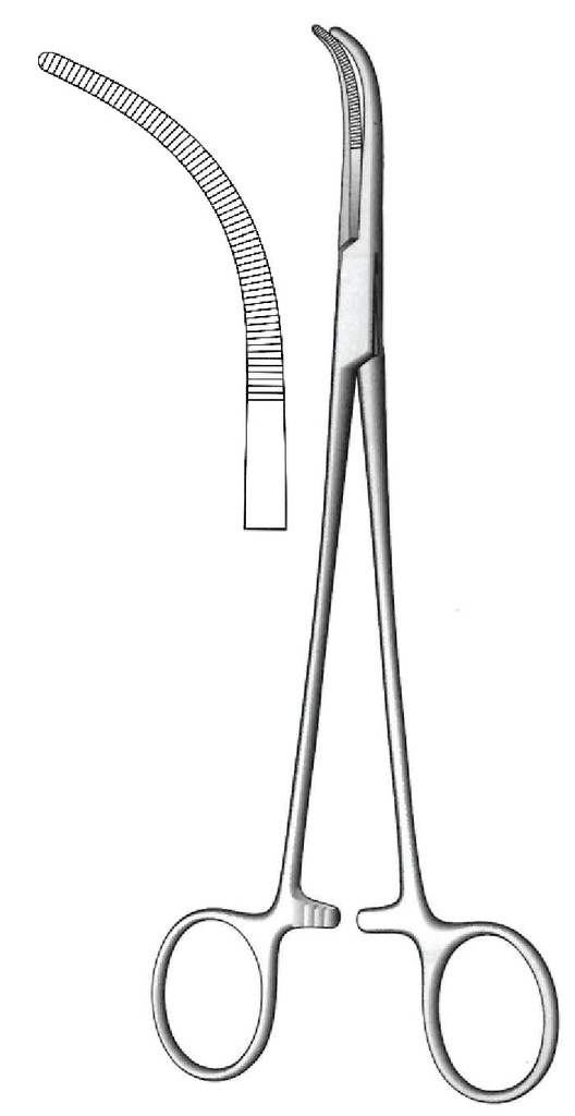 Pinza para disección y ligadura Overholt-Geissendorfer premium, figura 5 - longitud = 27 cm / 10-3/4"