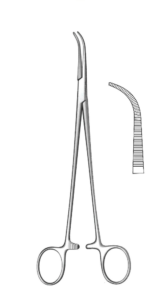 Pinza para ligadura y arteria Overholt, modelo fino, figura 0