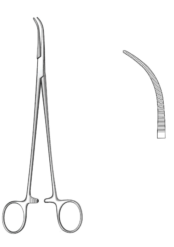 Pinza para ligadura y arteria Overholt, modelo fino, figura 2