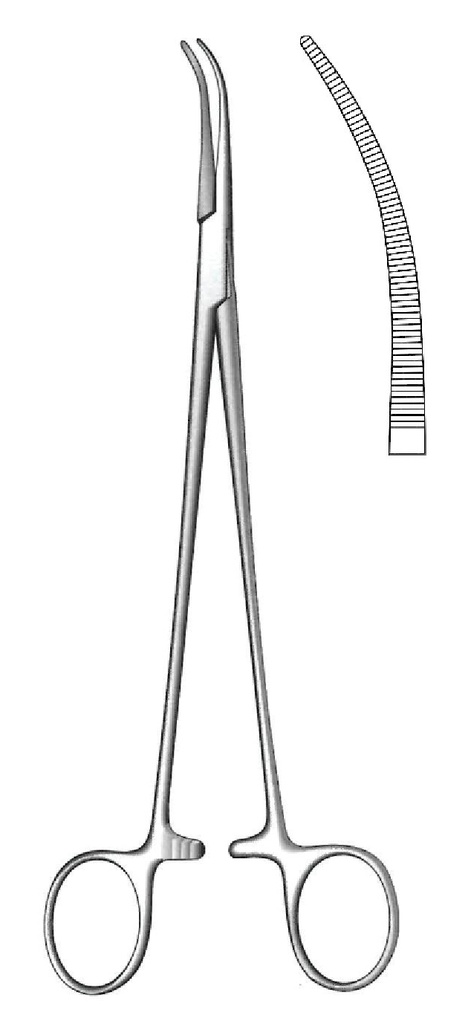 Pinza para ligadura y arteria Overholt, modelo fino, figura 4