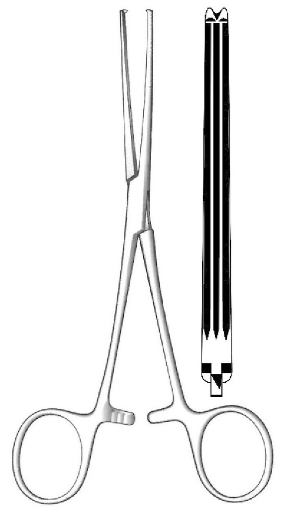 Pinza de sujeción intestinal Allen premium - longitud = 20,5 cm / 8-1/4"