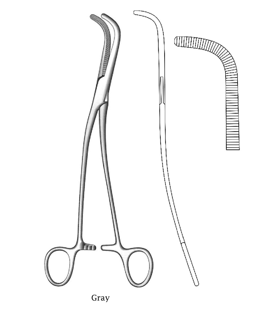 Gray Premium bile calculation clamp - Length = 22 cm / 8-3 / 4 "