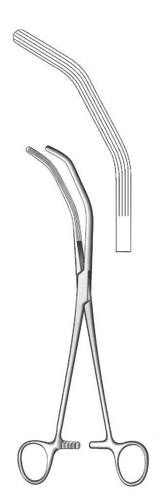 Renal pedicular clamp herrick premium - length = 23 cm / 9 "