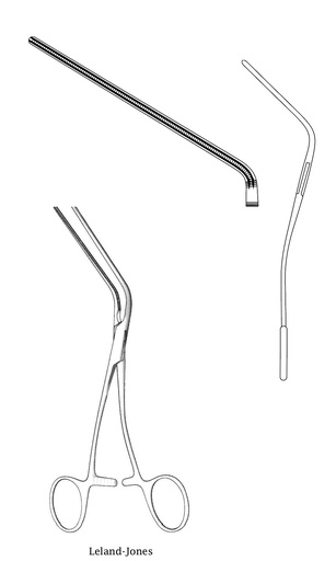 [IU-03976P] Pinza vascular periférica de Leland-Jones premium - longitud = 18 cm / 7"