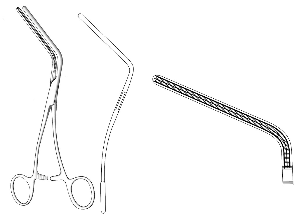 Morris -Debakey Premium aortic clamp - length = 20 cm / 8 "