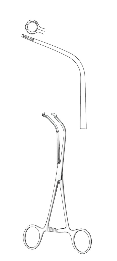 Pinza para carótida Javid premium - longitud = 19 cm / 7-1/2"