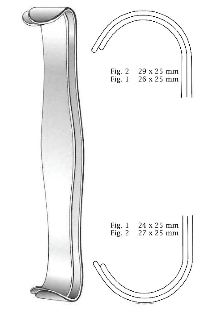 Juego de retractores Parker premium - longitud = 18 cm / 7"