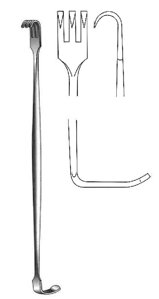 Senn-Miller Premium retractor, sharp, valva = 7 x 8.5 mm