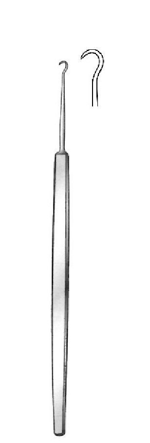 Premium frazier hook, sharp - length = 13 cm / 5 "