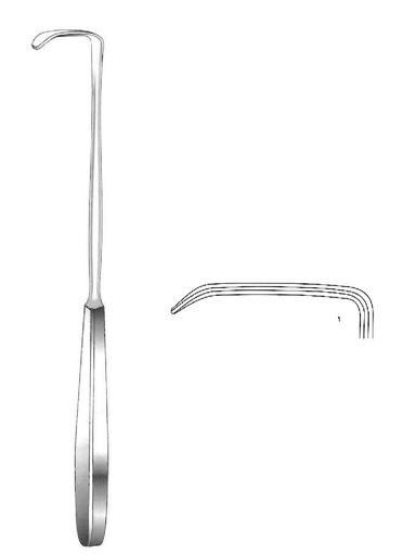 [IU-01280P] Premium Langenbeck Retractor, blade = 40 x 11 mm - length = 22 cm / 8-1/2"