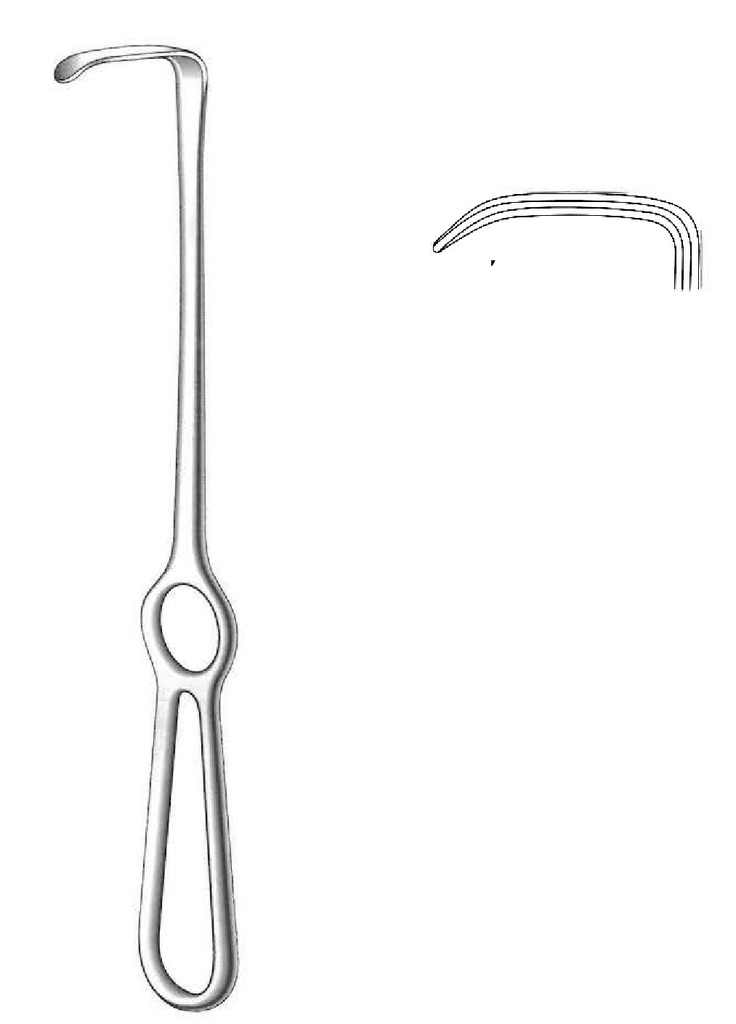 Premium Langenbeck Retractor, blade = 30 x 14 mm - length = 21 cm / 8-1/4"